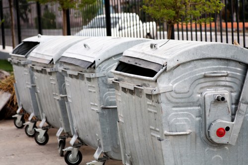 Collection trucks for hazardous waste in Hornsey