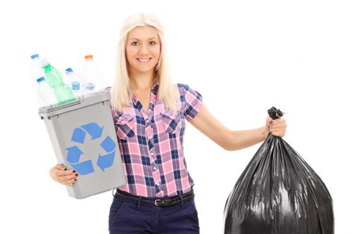 Sorted items ready for donation and recycling