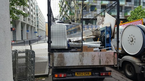Recycled construction materials ready for reuse in Hornsey