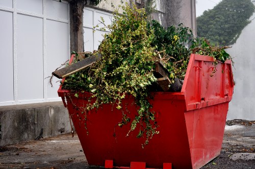 Rubbish removal vehicles ready for collection